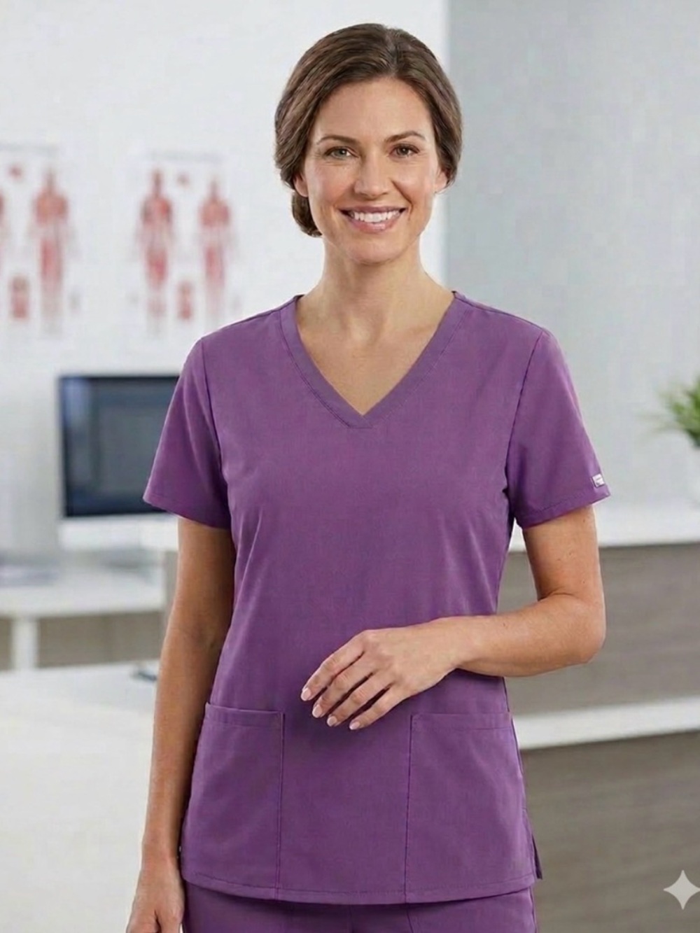 Greys Anatomy XL Lavender Scrub Top